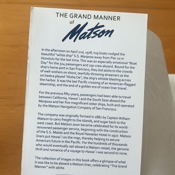 MATSON - The Grand Manner Of Matson. The Past and Now, Cruise Line History - Picture 12 of 13